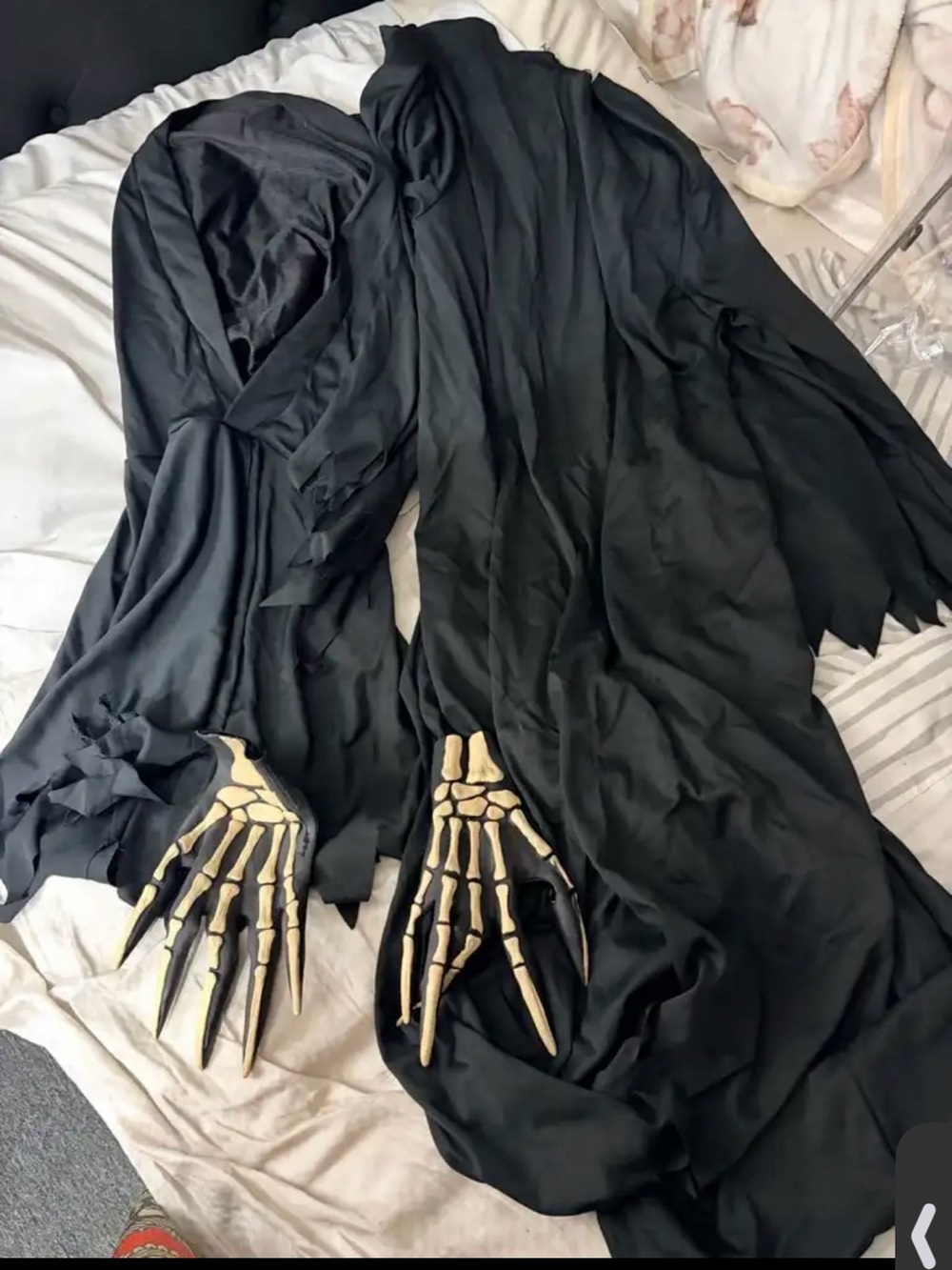 Black Unisex Skeleton Sleeve Coat